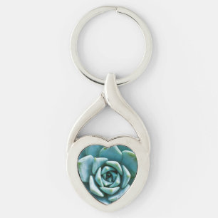 Succulent Closeup Key Ring
