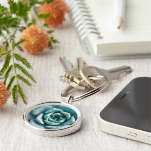 Succulent Closeup Key Ring