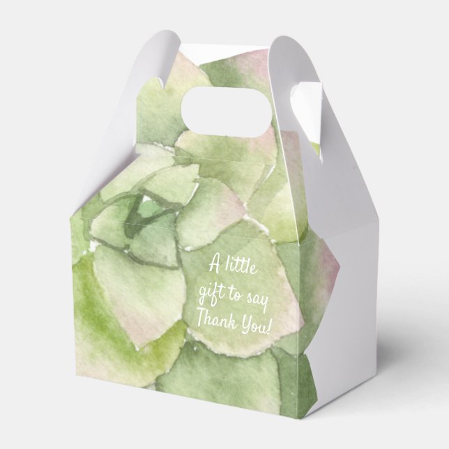 Succulent: Custom Party Favour Box (Front Side)