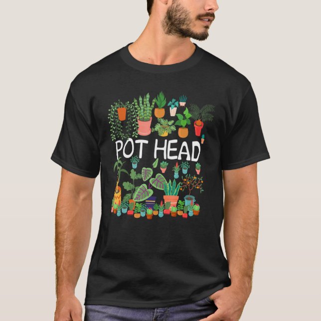 Succulent Design For Pot Head Gardeners Plant T-Shirt (Front)