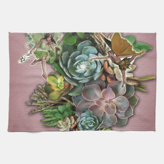 Succulent displays tea towel (Horizontal)