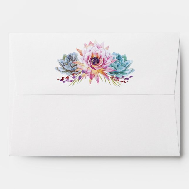 Succulent Envelope (Back (Top Flap))