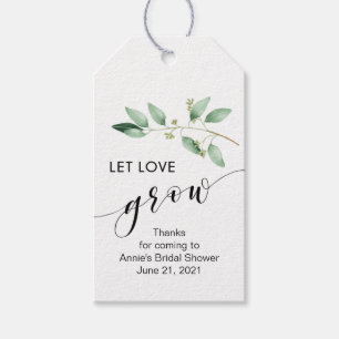 Succulent Favour Tags Bridal Shower Greenery