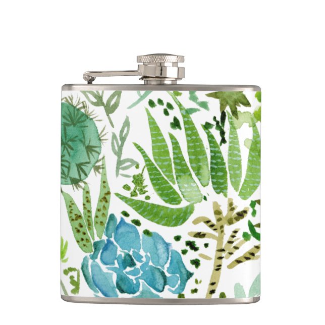 Succulent Field I Hip Flask (Front)