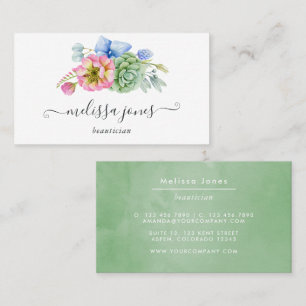 Succulent Floral Business Card