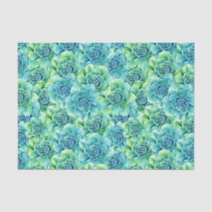 Succulent floral pattern party tissue paper