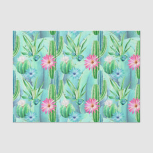 Succulent floral pattern party tissue paper