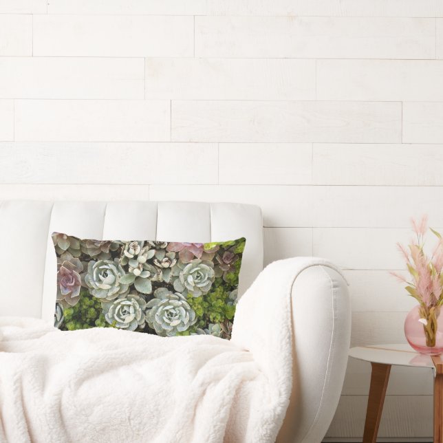 Succulent Garden 1 Lumbar Cushion (Couch)