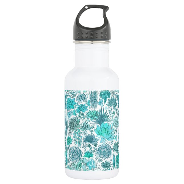 Succulent garden 532 ml water bottle (Front)