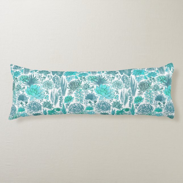 Succulent garden body cushion (Front)