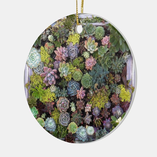 Succulent garden design ceramic tree decoration (Left)