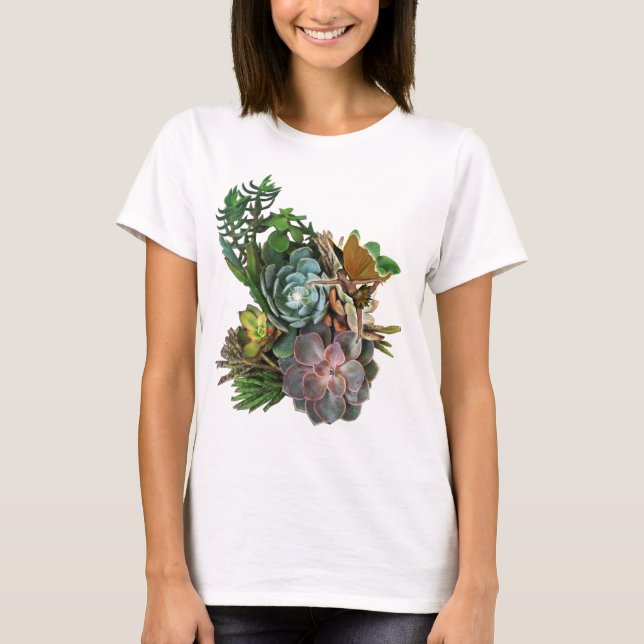 Succulent garden design T-Shirt (Front)