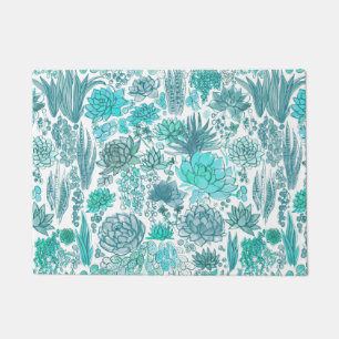 Succulent garden doormat