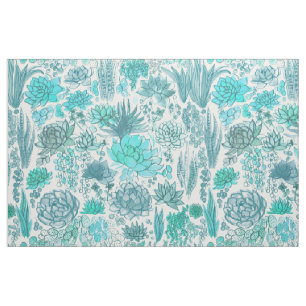 Succulent garden fabric