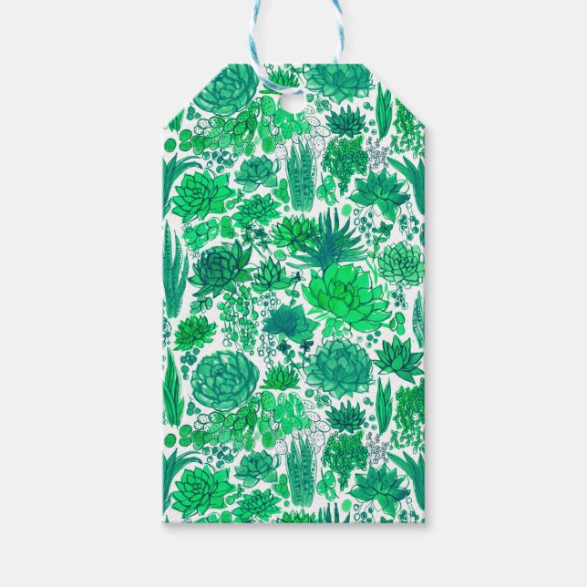 Succulent garden gift tags (Front)