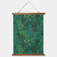 Succulent garden in green