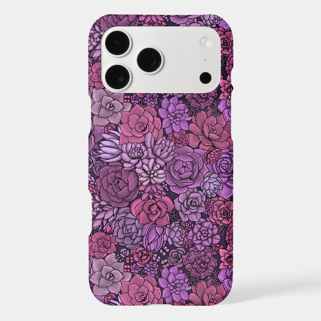 Succulent garden in pink and violet (Back)