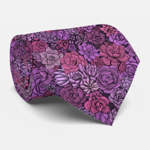 Succulent garden in pink and violet tie