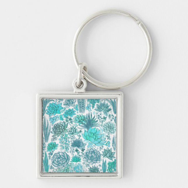 Succulent garden key ring (Front)