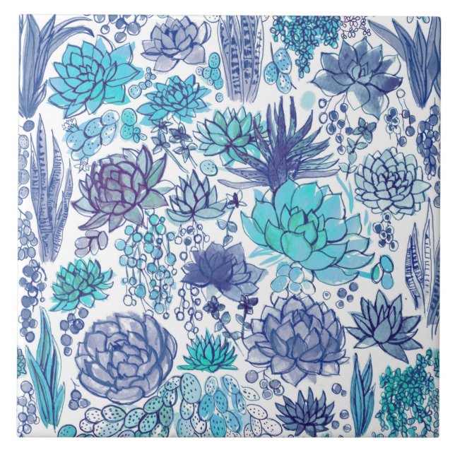 Succulent garden tile (Front)