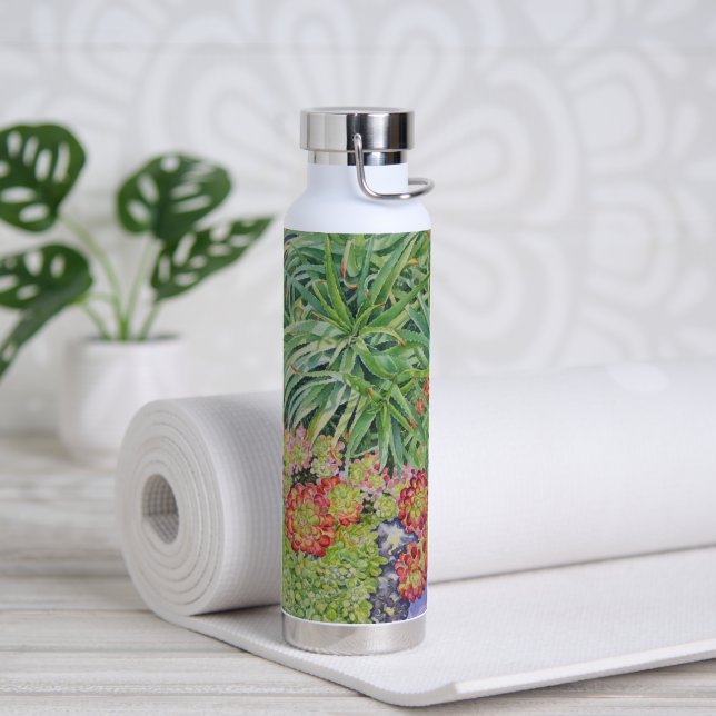 Succulent Garden Water Bottle (Yoga (Rotated))