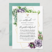 Succulent Geometric Online Virtual Wedding