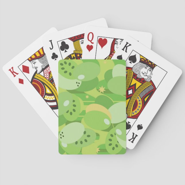 Succulent Green Playing Cards (Back)