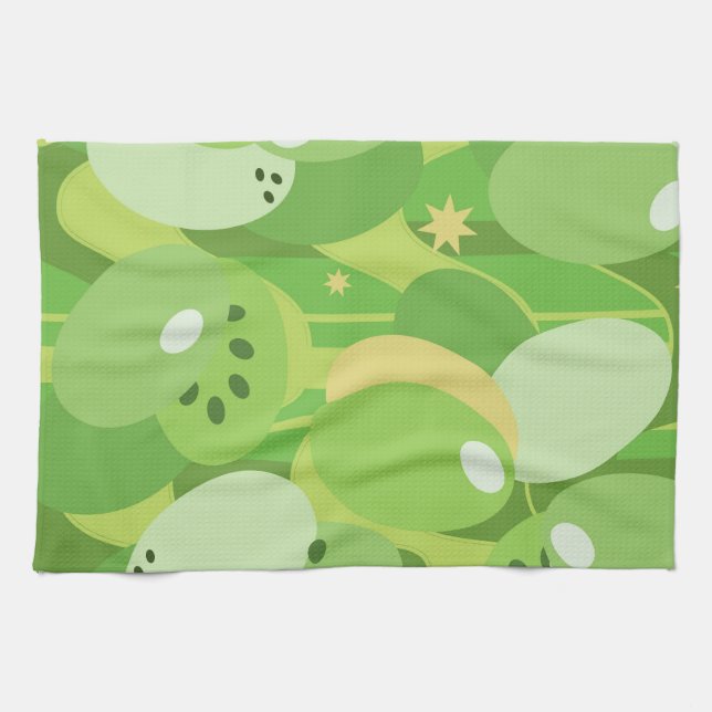 Succulent Green Tea Towel (Horizontal)