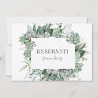 Succulent Greenery | Reserved Sign