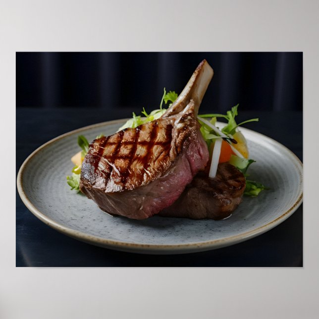Succulent Grilled Beef Steak Poster (Front)