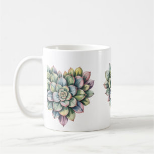 succulent heart shape Classic Mug, 11 oz Coffee Mug