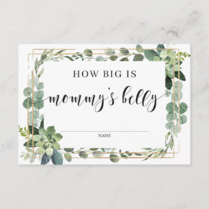 Succulent how big is mummy's belly game card