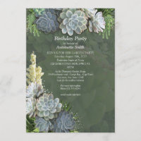 Succulent Hues of Pale Blues Birthday