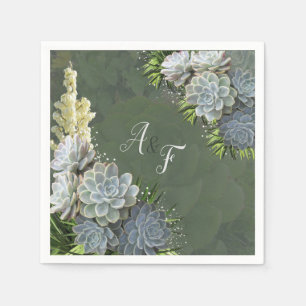 Succulent Hues of Pale Blues Napkins