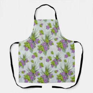 Succulent  Hues of Sea Green & Lavender tones All- Apron