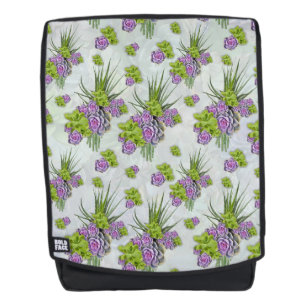 Succulent Hues of Sea Green & Lavender tones Backpack
