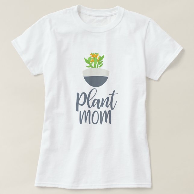 Succulent Kalanchoe Plant Mum Design T-Shirt (Design Front)
