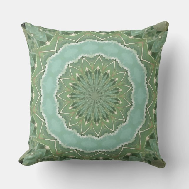 Succulent Mandala Cushion (Front)