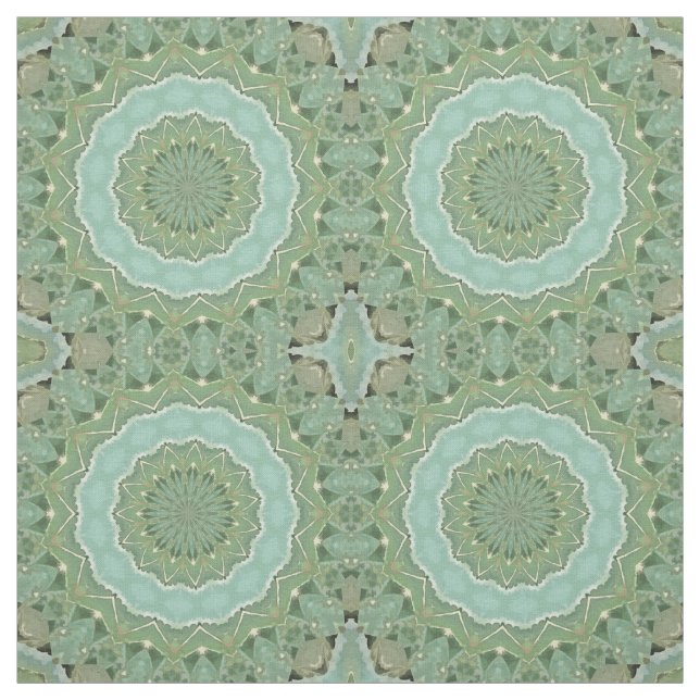 Succulent Mandala Fabric (Swatch)