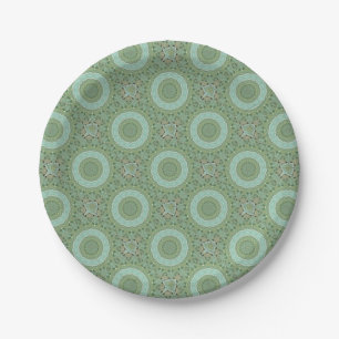 Succulent Mandala Paper Plate