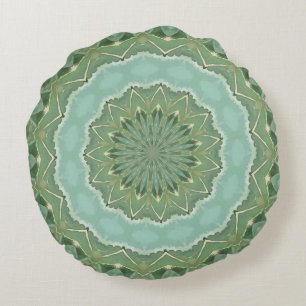Succulent Mandala Round Cushion