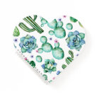 Succulent Notebook Heart-Shaped