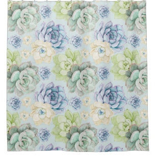 Succulent Pattern shower curtain