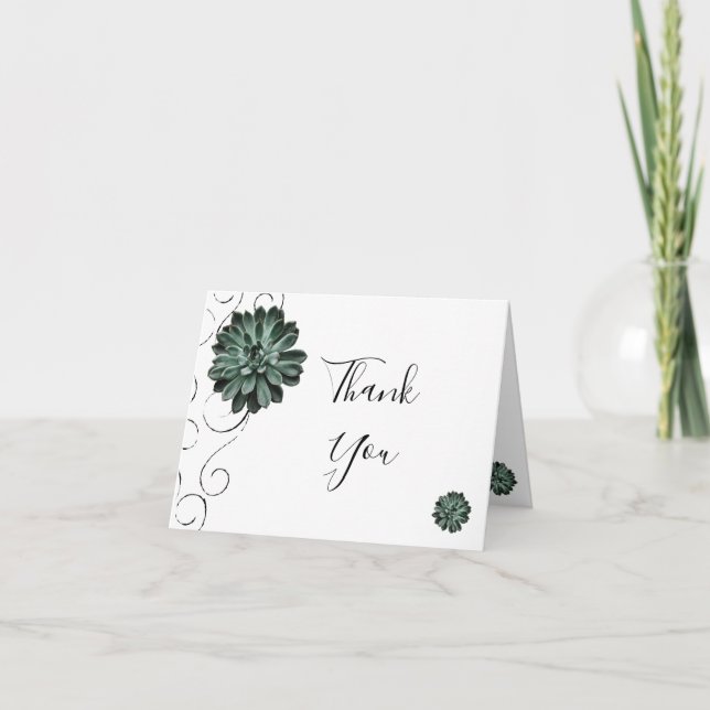 Succulent Plant Thank You Card (Front)