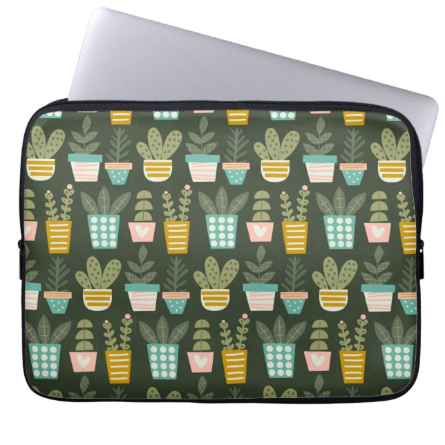 Succulent Plants Laptop Sleeve (Front)