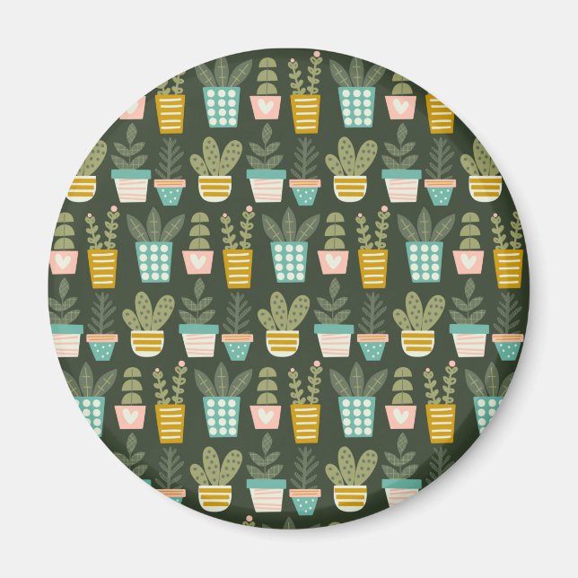 Succulent Plants Magnet (Front)