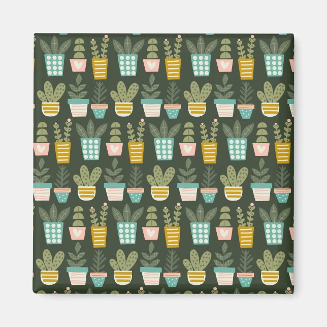 Succulent Plants Magnet (Front)