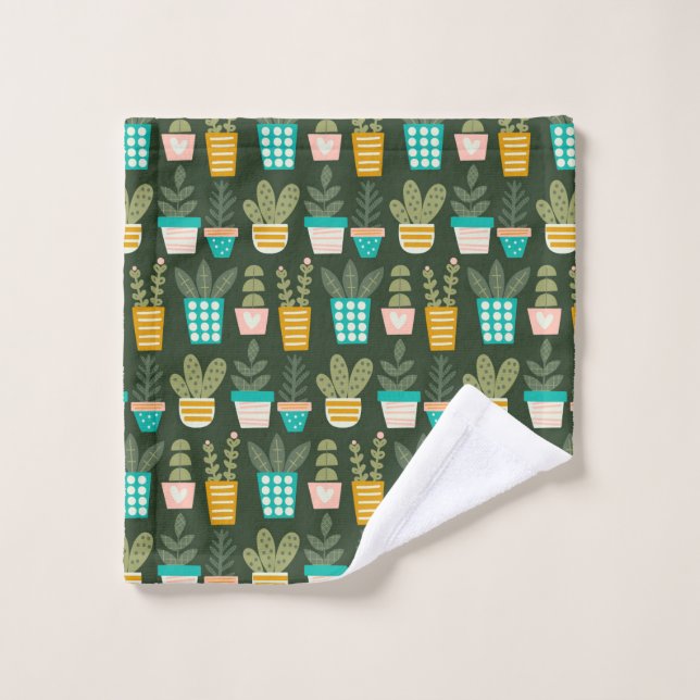 Succulent Plants Wash Cloth (Wash Cloth)