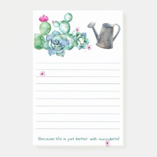 Succulent Post-It Note Pad