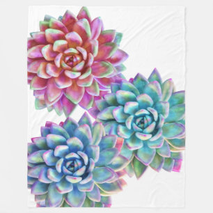 Succulent Print Trendy Blanket